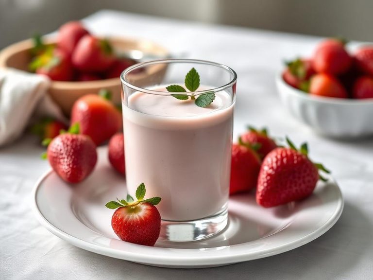 Instant strawberry milk
