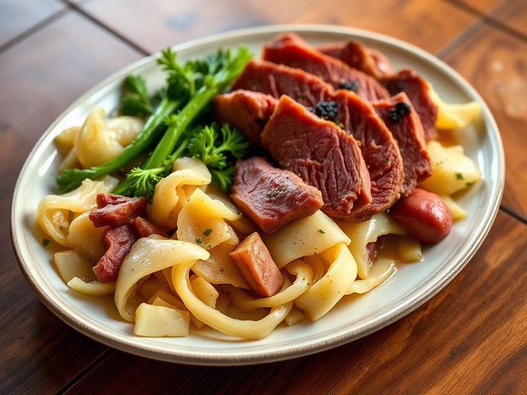 Irish corned beef and cabbage