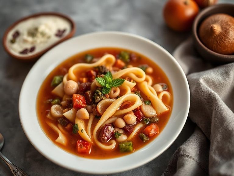 Italian bean and pasta soup