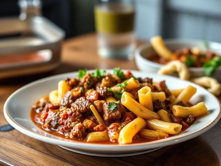 Italian Beef and Macaroni Stew