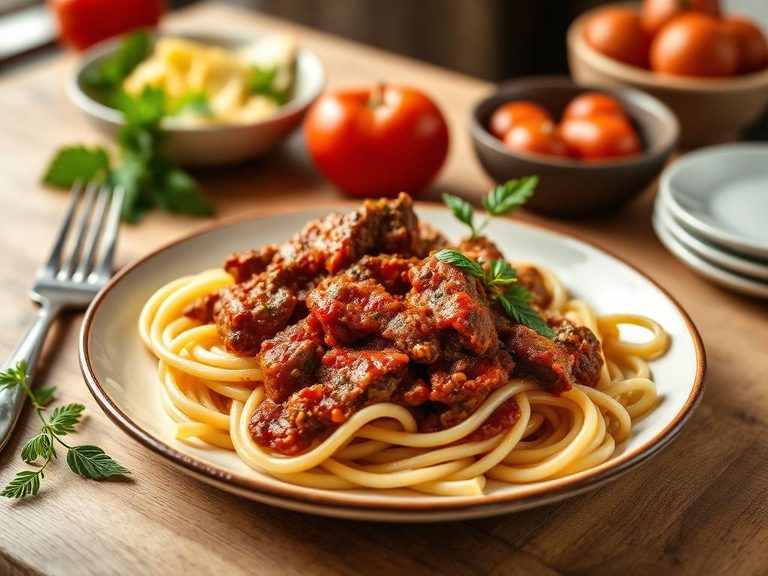Italian Beef and Tomato Ragù with Pasta