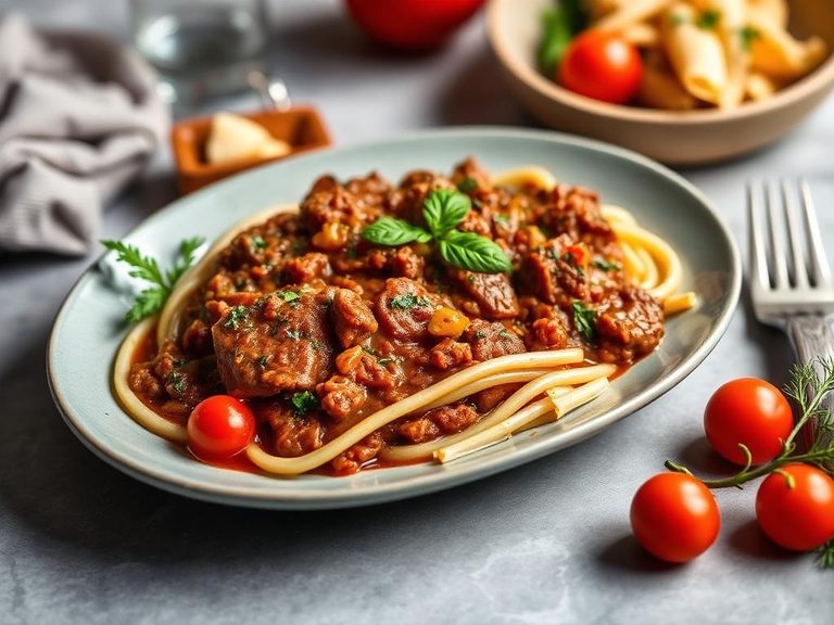 Italian beef and vegetable ragù