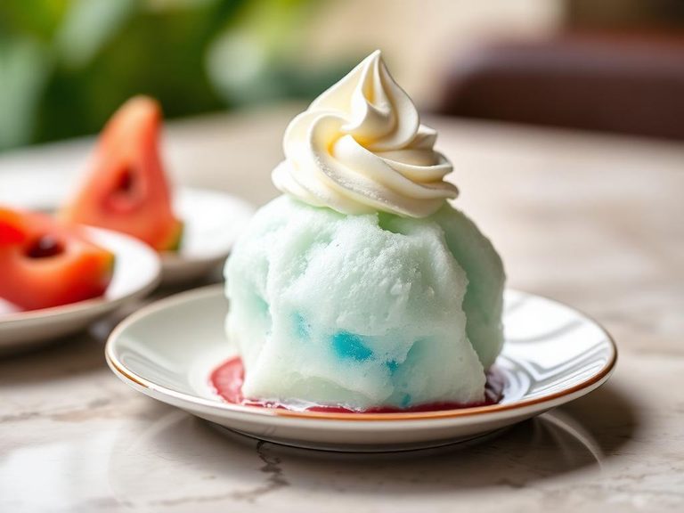 Italian Ice with a Cream Swirl