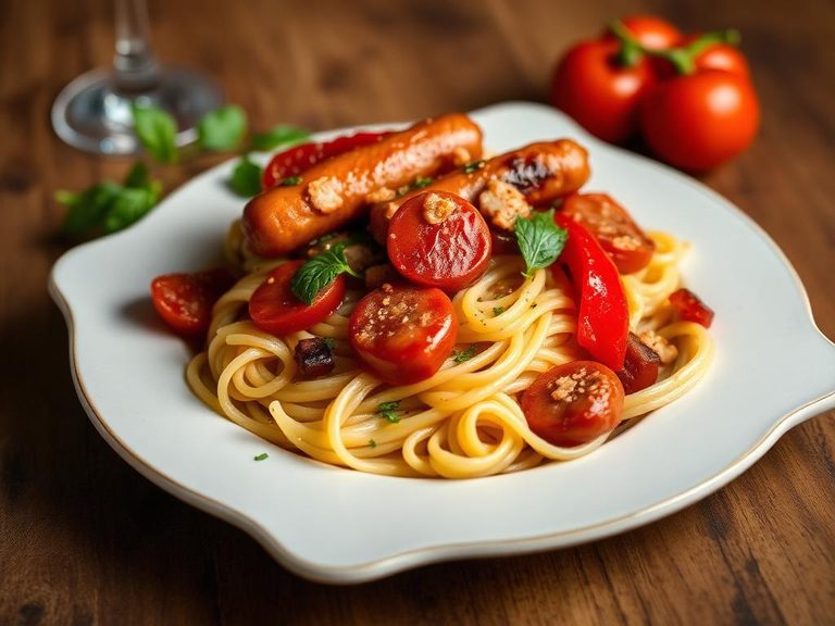 Italian Sausage and Peppers with Pasta