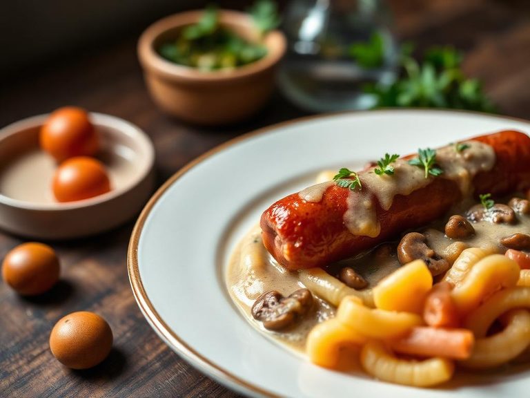 Jägerwurst mit Pilzsoße