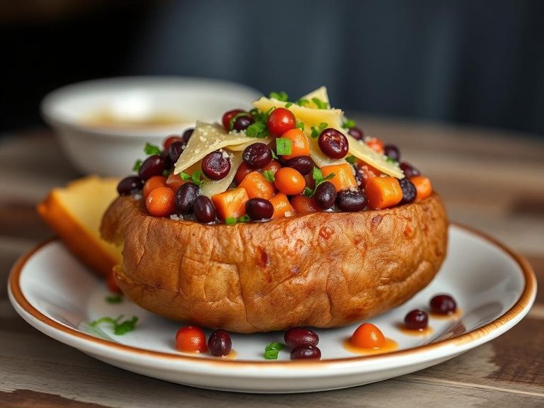Jacket Potato with Cheese and Beans