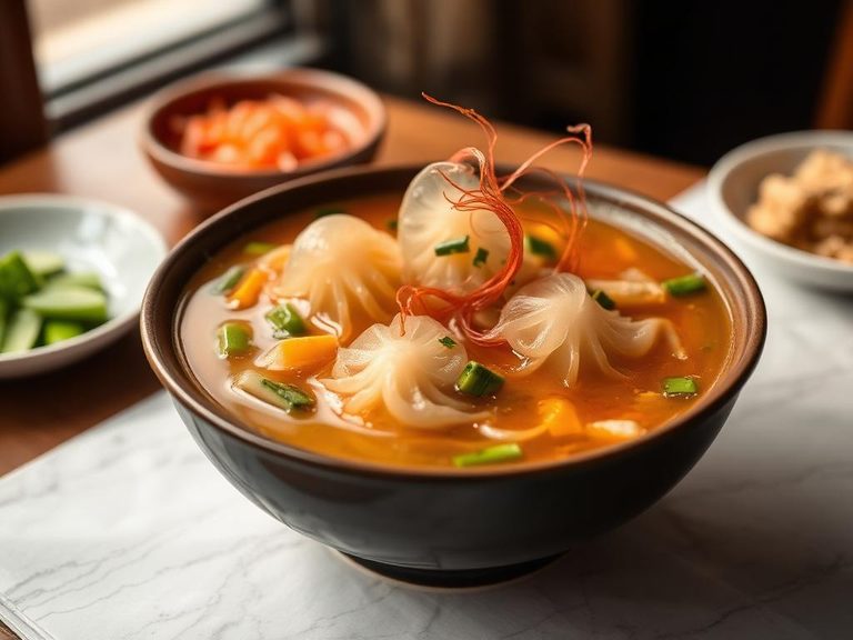 Jellyfish in hot and sour soup