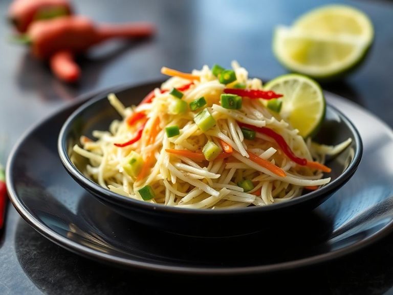 Jicama slaw with lime and chili