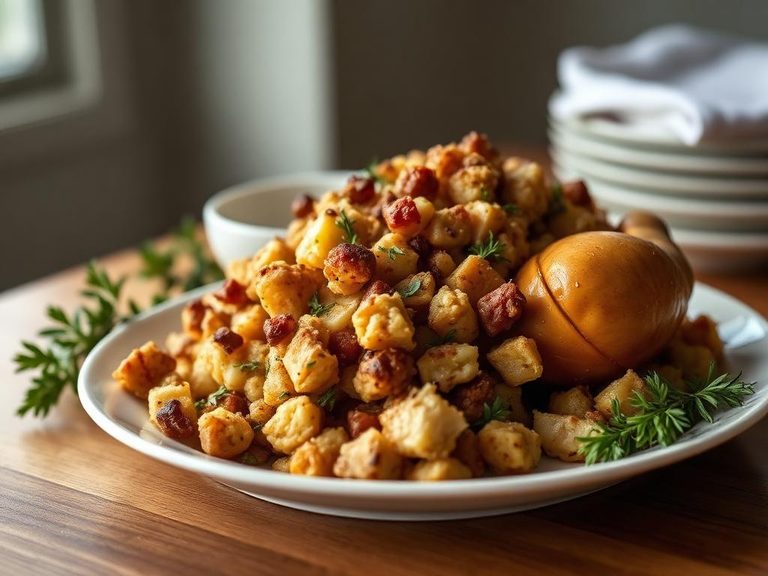 Johnnycake stuffing for poultry