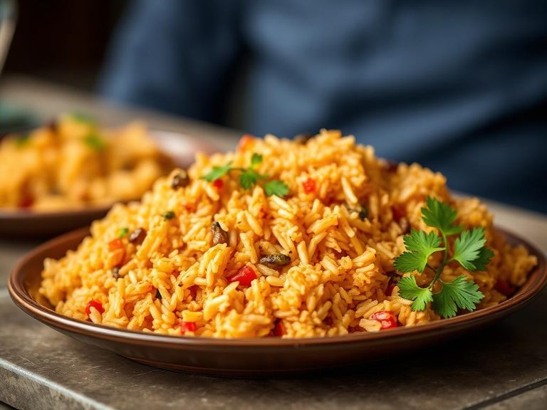 Jollof Rice (using red rice variants)