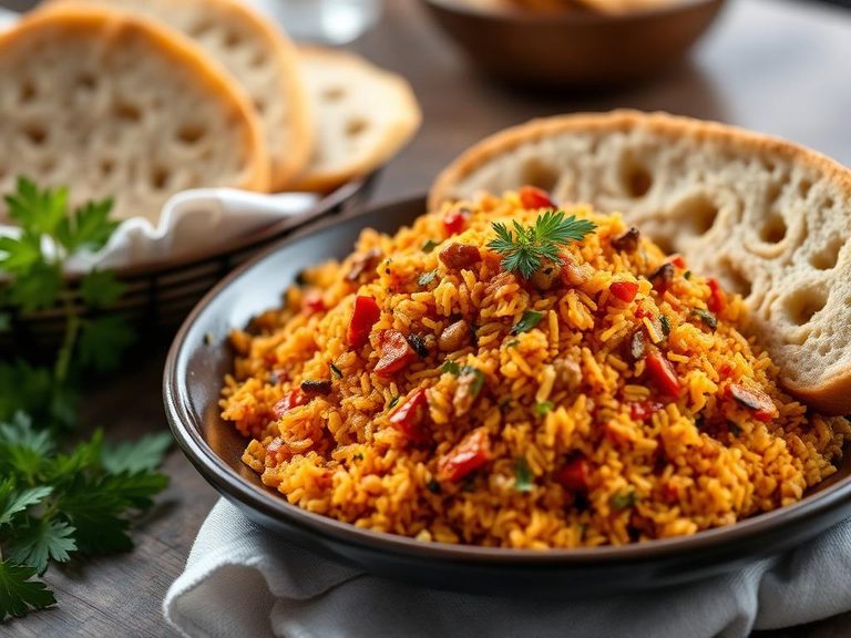 Jollof Rice with bread