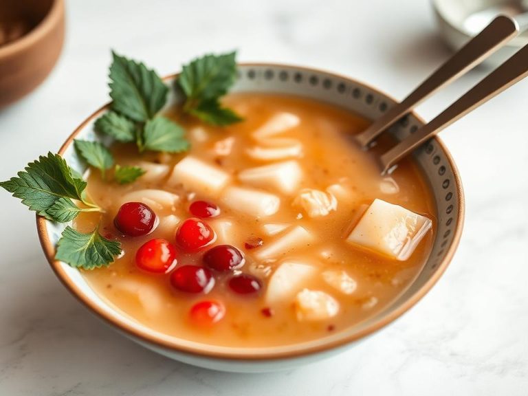 Jujube and goji berry congee