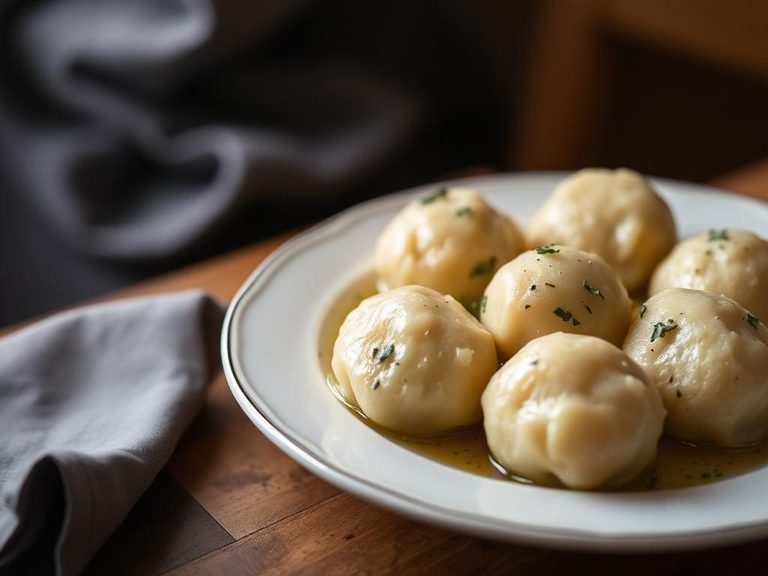 Kartoffelknödel (German potato dumplings, served as a side)