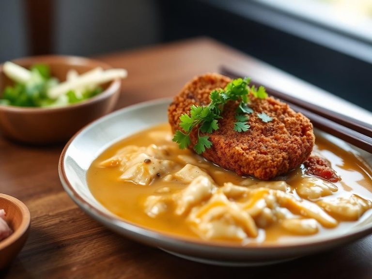 Katsu Curry with a Vegetarian Cutlet