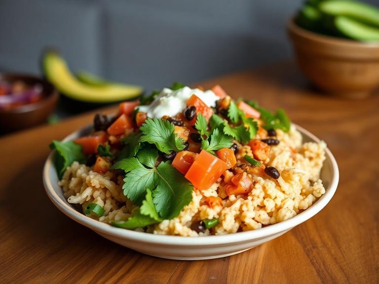 Keto Burrito Bowl with Cauliflower Rice