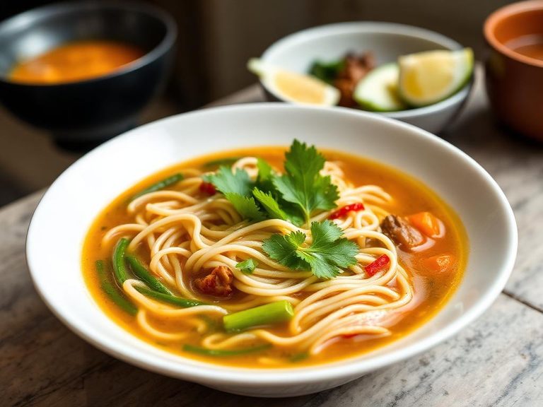 Khao soi (Thai curry noodle soup, sometimes uses semolina noodles)