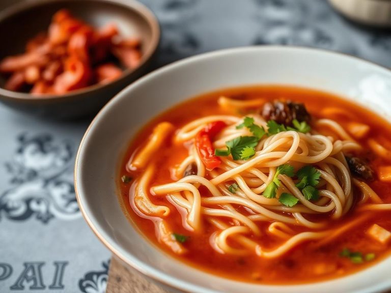 Kimchi Ramyeon (Noodle Soup)