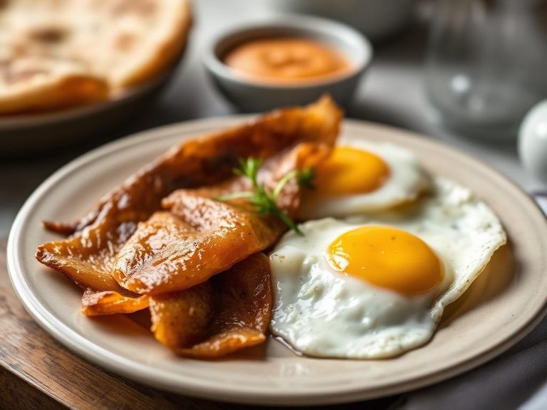 Kippers and eggs (a classic British breakfast)