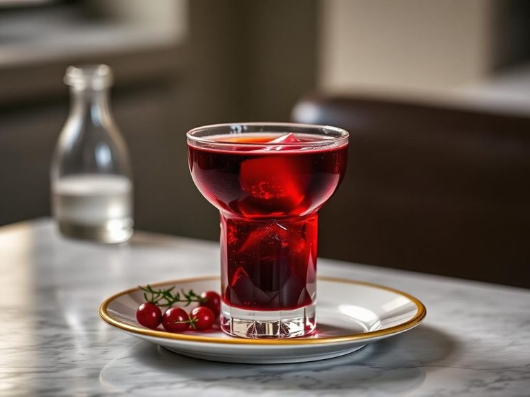 Kir Noir cocktail