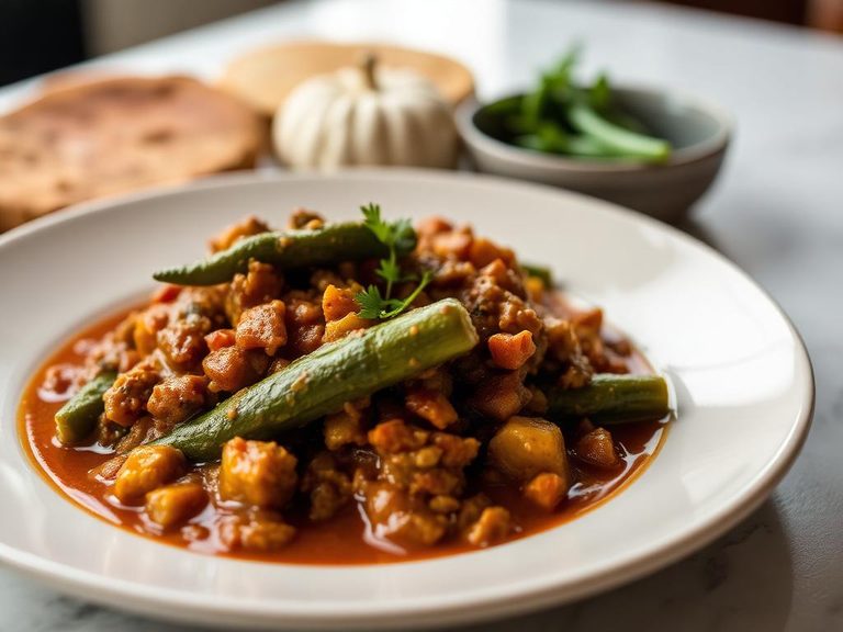 Kisra with Okra Stew