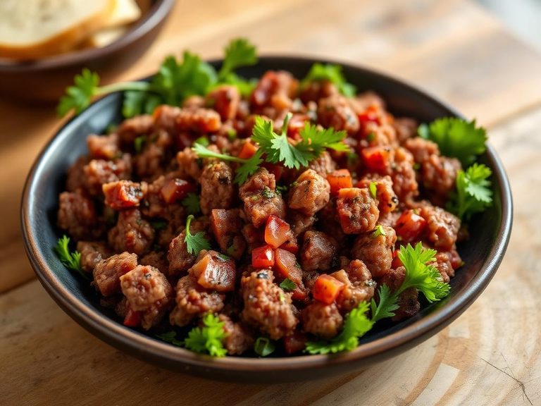 Kitfo (minced raw beef with spiced butter)