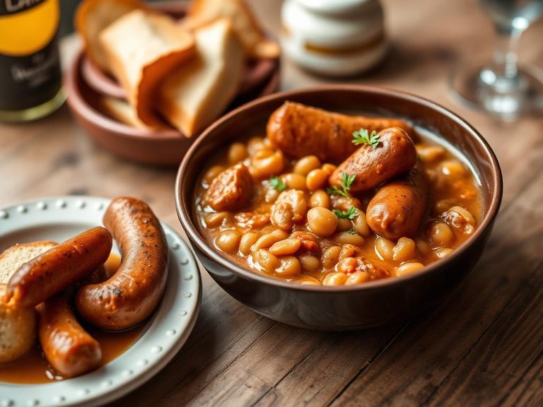 Knockwurst and Bean Cassoulet