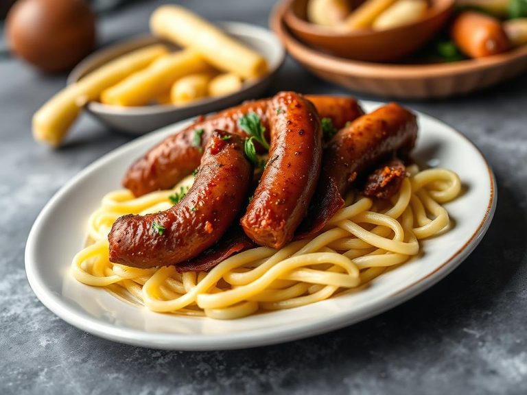 Knockwurst with Spätzle