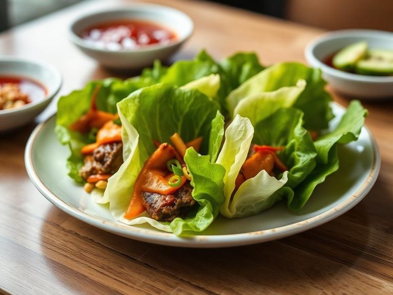 Korean BBQ lettuce wraps (Ssam)