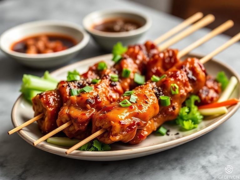 Korean Dakkochi (Spicy Chicken Skewers)