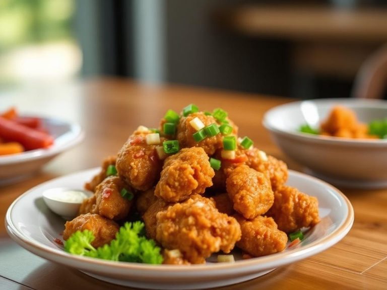 Korean Fried Chicken Garnish