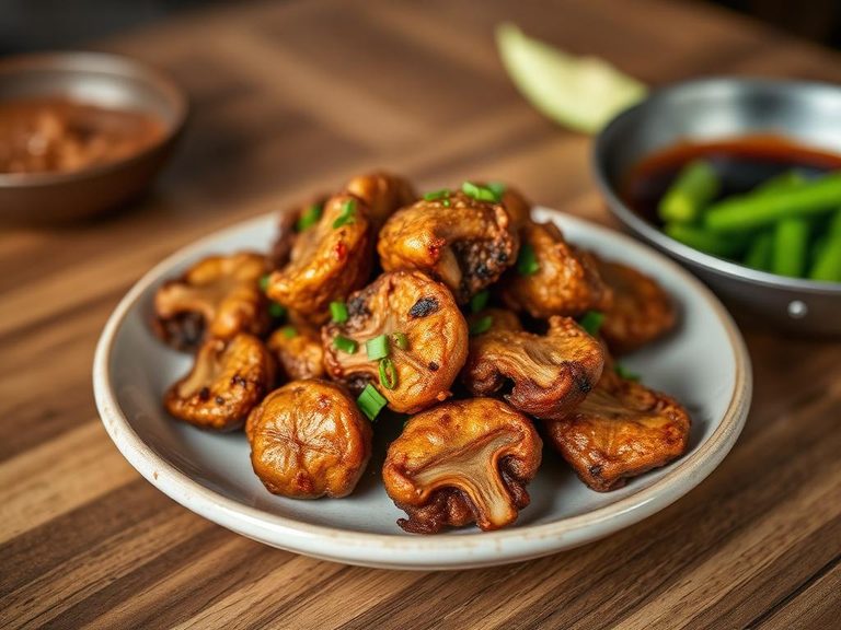 Korean fried mushrooms (Korean)