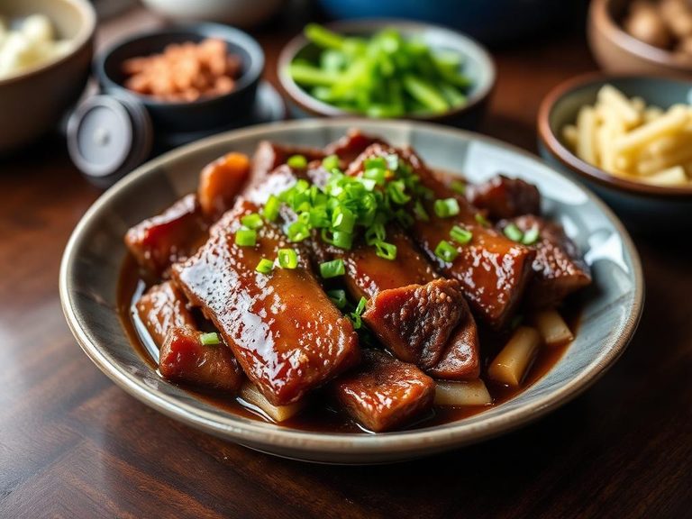 Korean galbi-jjim (braised short ribs, often using brisket)