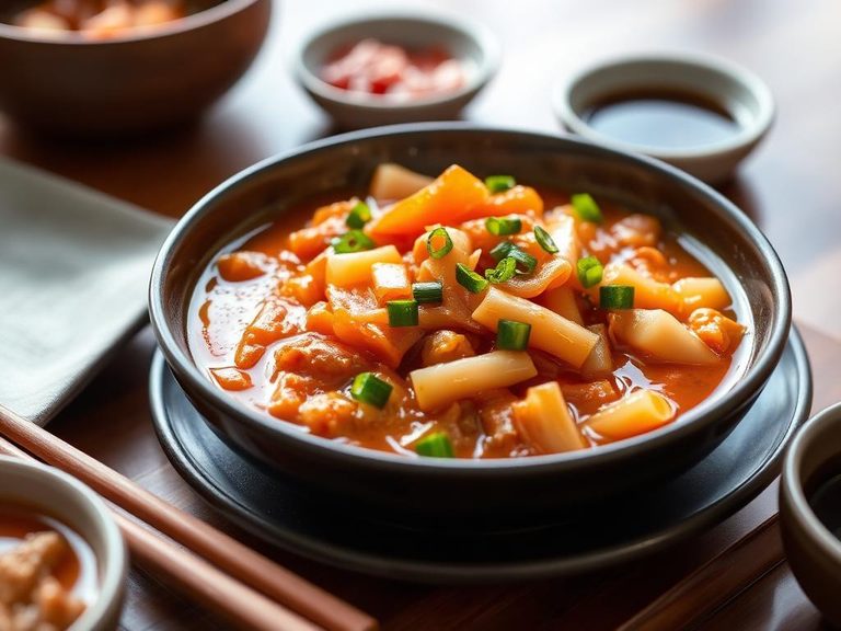 Korean geotjeori or kimchi jjigae