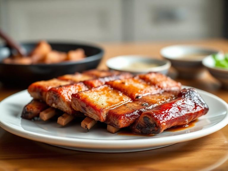 Korean grilled pork ribs (galbi)