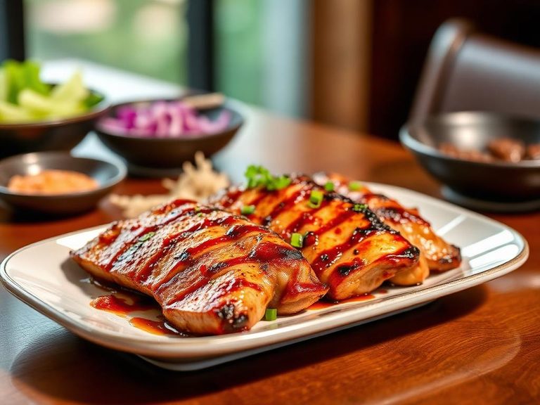 Korean-style grilled pork (Galbi)