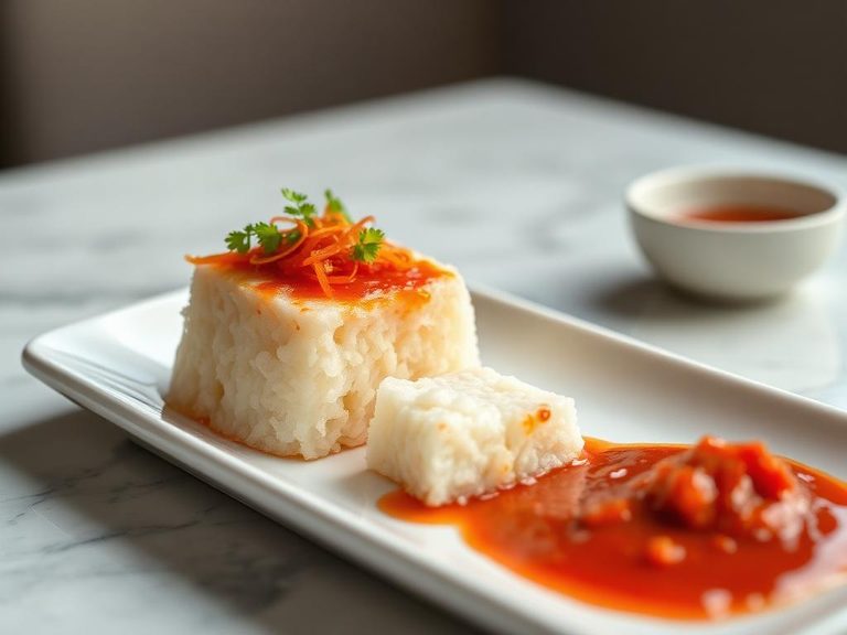 Korean-style rice cake with gochujang