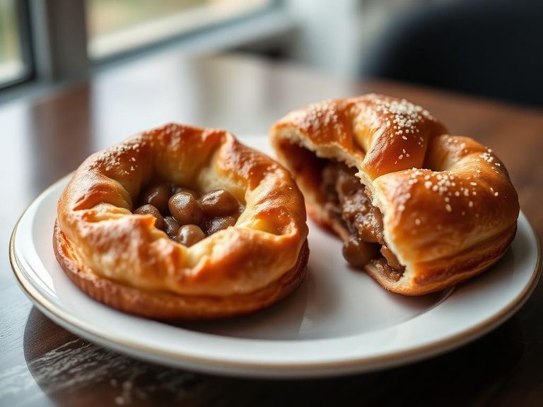 Kouign-Amann with a savory bean filling (Modern)