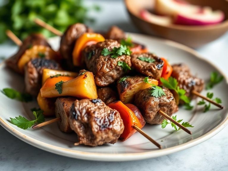 Lamb and Vegetable Kebabs