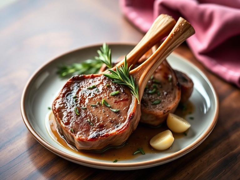 Lamb Chops with Garlic and Rosemary