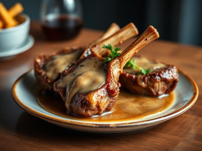 Lamb Chops with Gravy