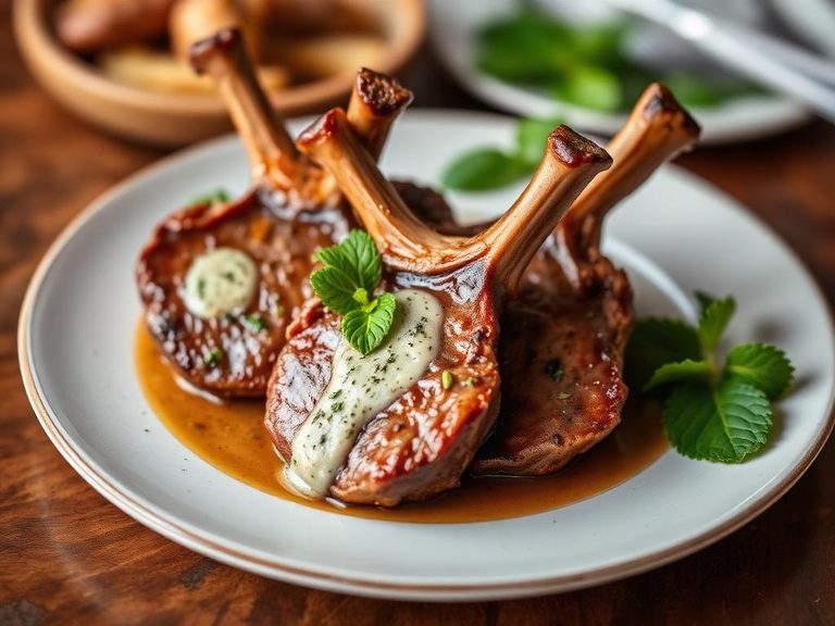 Lamb Chops with Mint Sauce