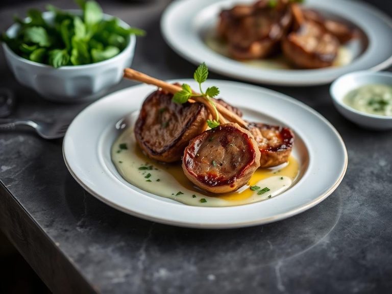 Lamb Cutlets with Mint Sauce