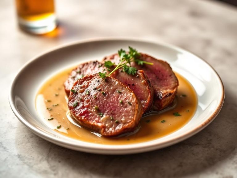 Lamb Loin Medallions with Herb Sauce