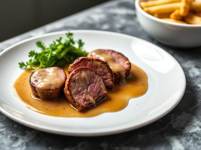 Lamb Loin Medallions with Pan Sauce