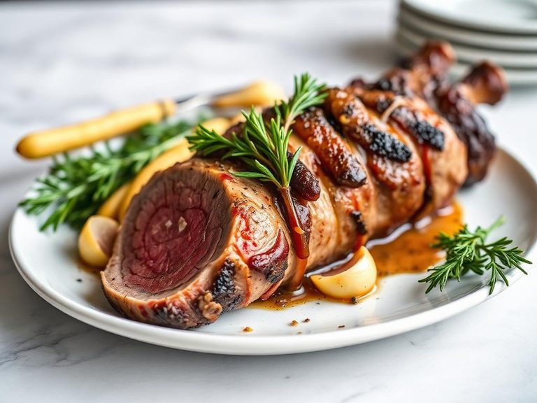 Lamb Loin Roast with Rosemary and Garlic