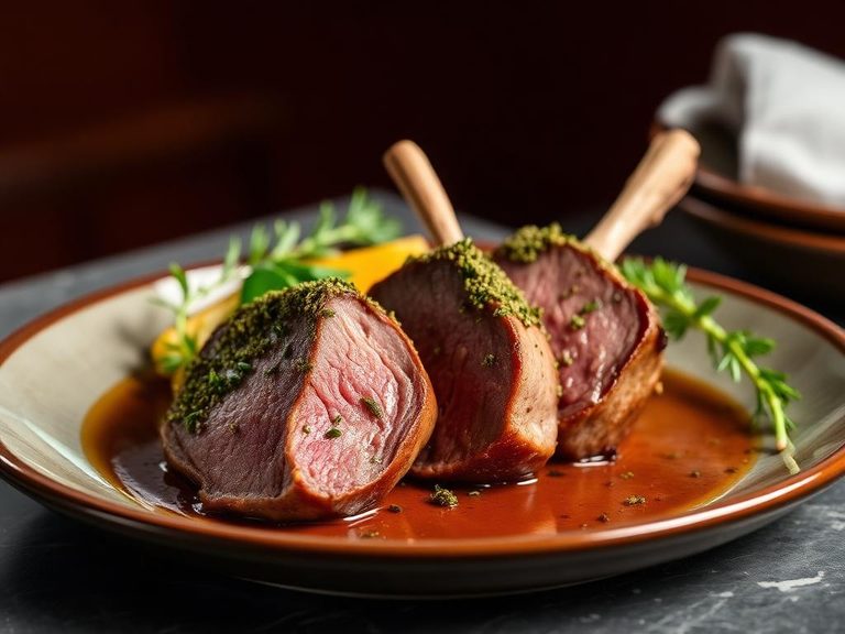 Lamb Loin with Herb Crust