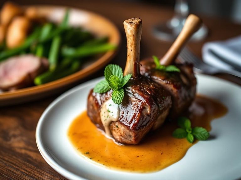 Lamb Loin with Mint Sauce