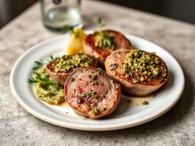 Lamb Medallions with Herb Crust
