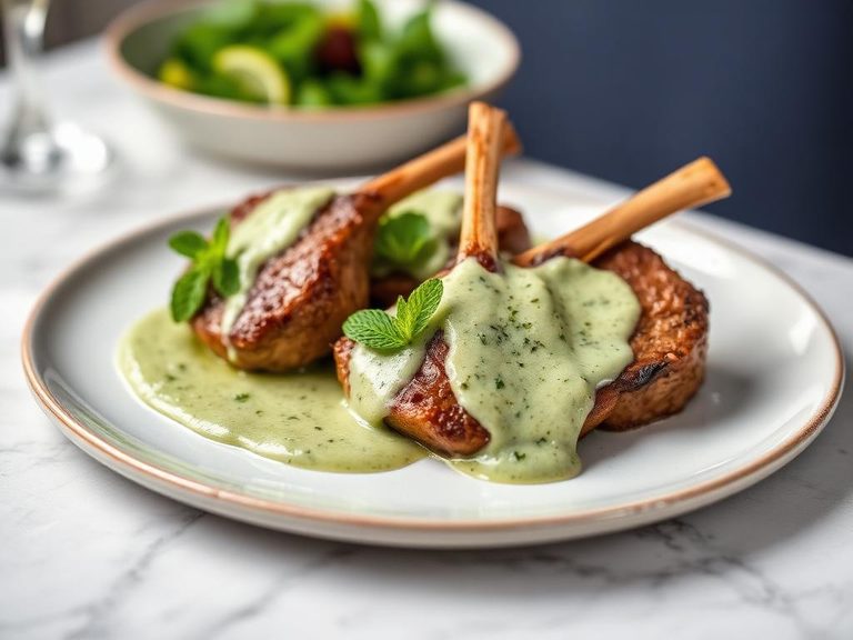 Lamb Medallions with Mint Sauce