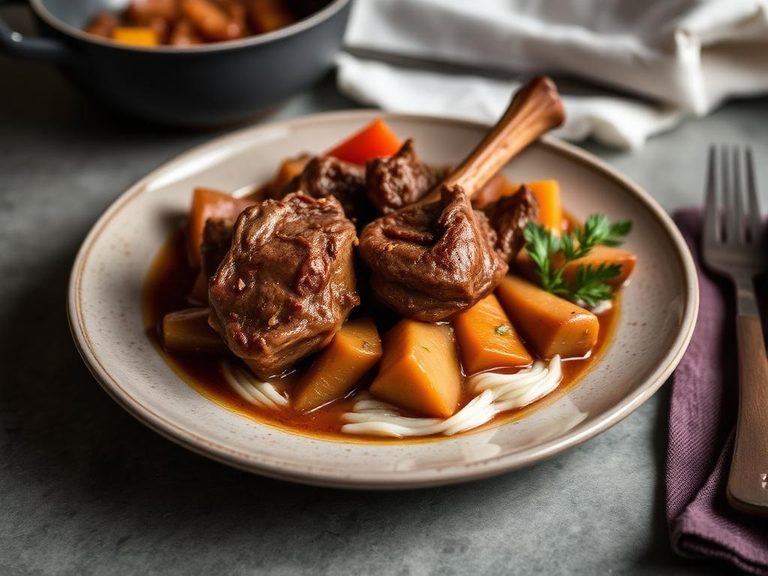 Lamb Neck Stew with Root Vegetables